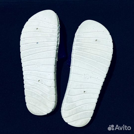 Резиновые синие тапочки для бассейна 37 женские