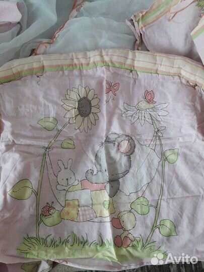 Бортики и балдахин в кроватку