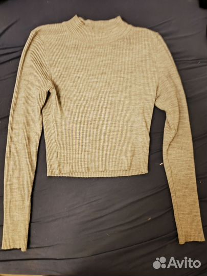 Водолазка короткая серая