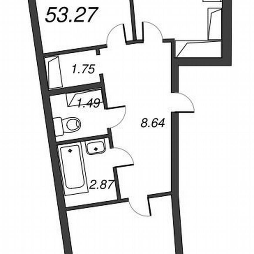 2-к. квартира, 55 м², 15/22 эт.