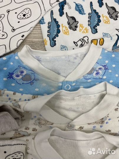 Вещи пакетом для новорождённого 55 74