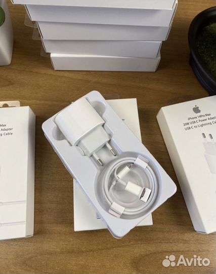 Зарядный блок + кабель apple