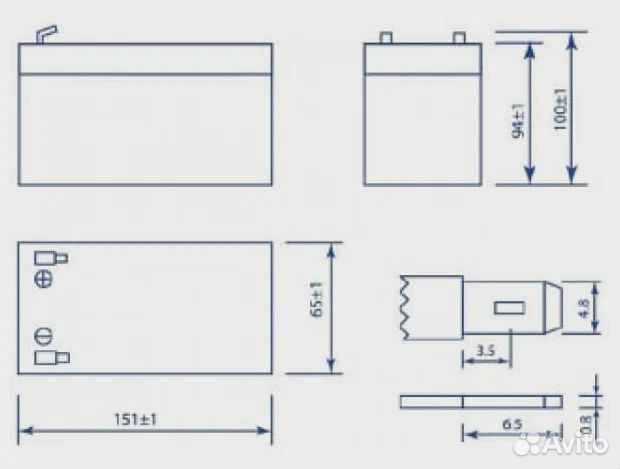 Батарея аккумуляторная 12V/7Ah Optimus OP 1207 F1