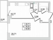 1-к. квартира, 40,6 м², 2/13 эт.