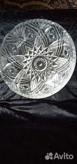 Ваза для фруктов богемский хрусталь