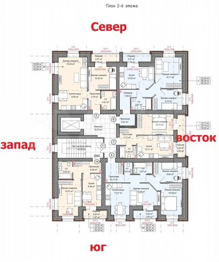 2-к. квартира, 52,1 м², 7/11 эт.