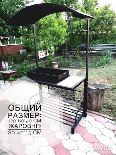 Мангал с крышей