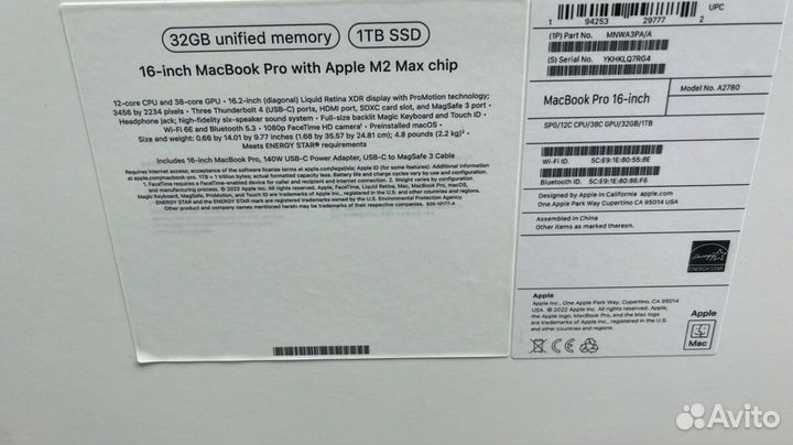 Macbook Pro 16 M2 Max 32/1 Ростест клавиатура