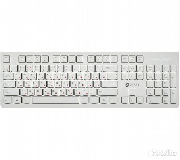 Клавиатура Оклик 505M, белый