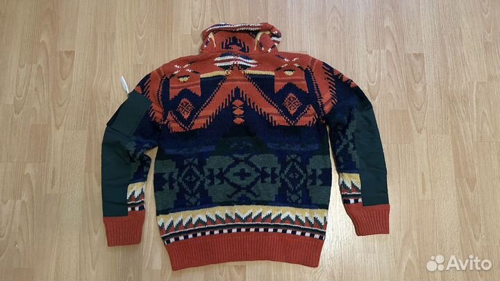 Ralph Lauren Sportsman Aztec Pouch Knit Sweater