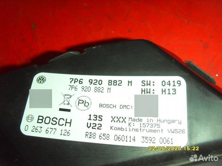 Панель приборов 7P6920882M Volkswagen Touareg (NF)