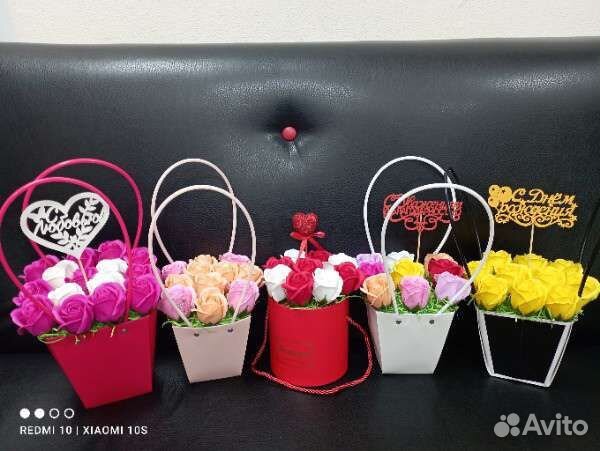 Букет из мыльных роз