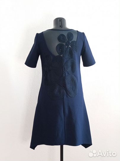 Новое синее платье с вышивкой Desigual