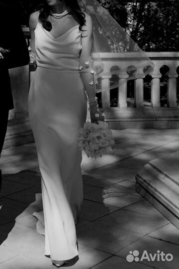 Свадебное платье комбинация со шлейфом