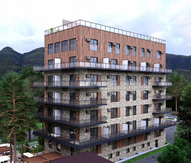 Апартаменты-студия, 33,2 м², 6/6 эт.