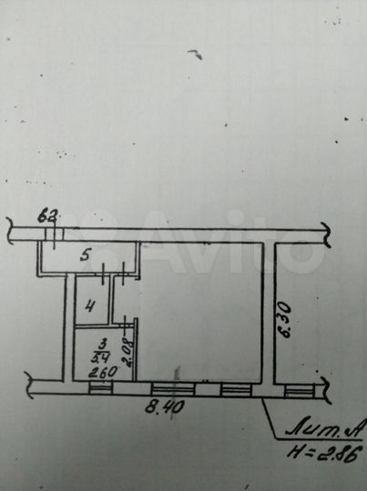 Торговое помещение 40 м², красная линия
