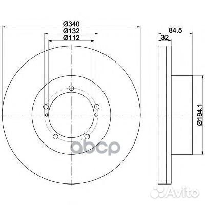 Диск тормозной передн. LX (URJ201) land cruiser