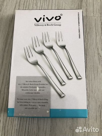 Вилки.Набор из 4 -х десертных вилок Vivo