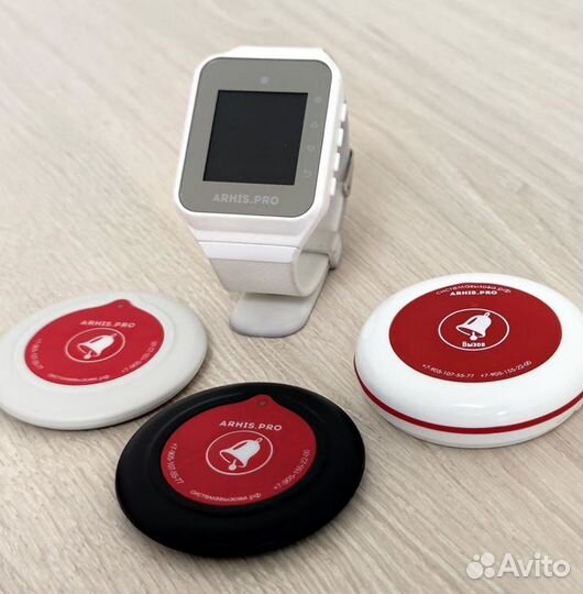 Беспроводная кнопка вызова официанта с часами