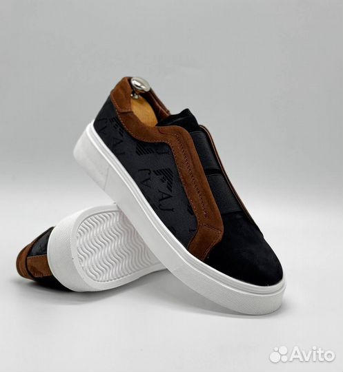 Слипоны мужские armani