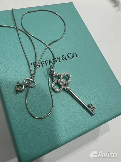 Подвеска ключ Tiffany в белом золоте. Оригинал