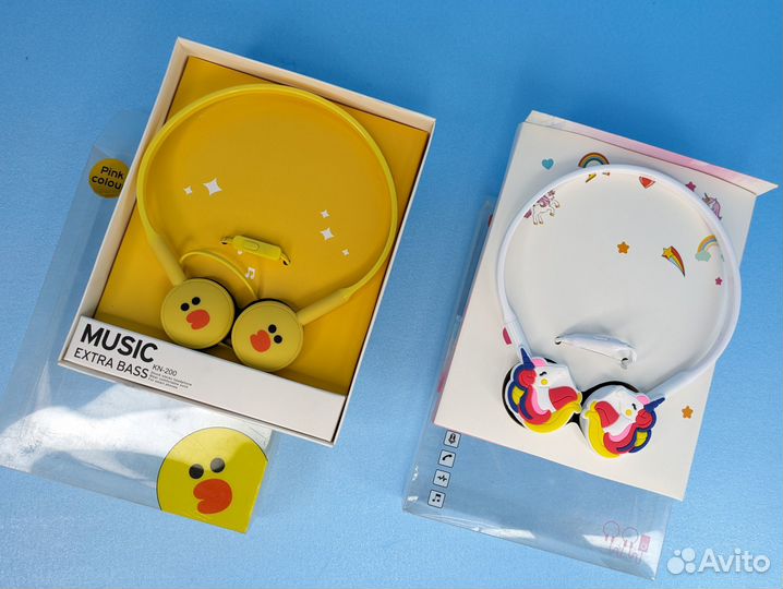 Наушники Extra Bass проводные 3.5мм детские