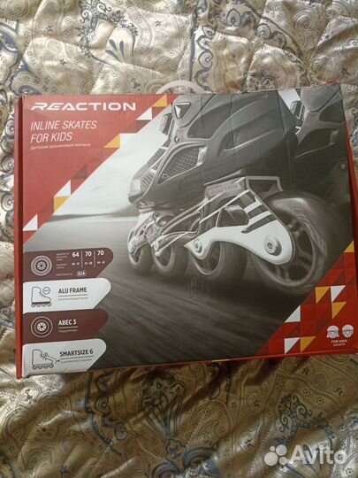 Роликовые коньки Reaction Rainbow 26-31р