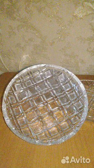 Блюдца хрустальные