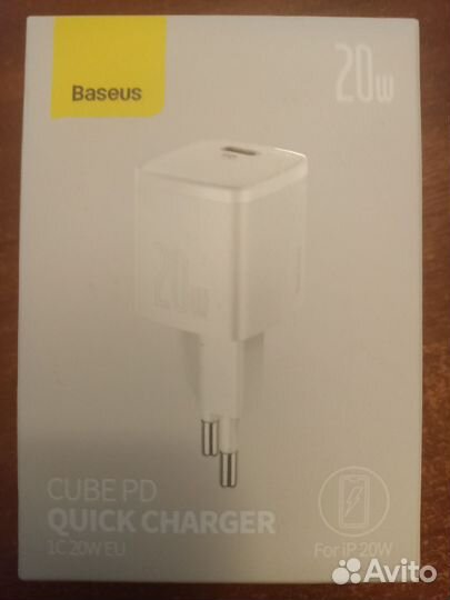 Сетевое зарядное устройство Baseus 20W Cube PD