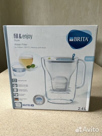 Фильтр для воды brita Style Cool 2,4 литра, голубо