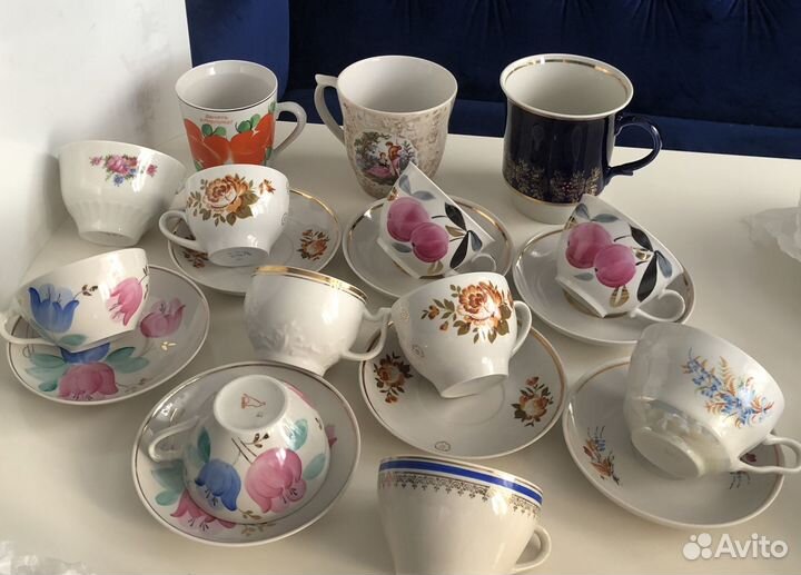 Чашки чайные пары Дулево СССР