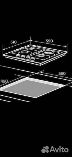 Газовая варочная панель новая
