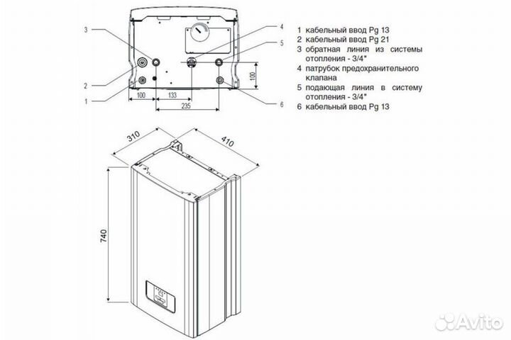 Электрический котёл Protherm RAY Cкат 6