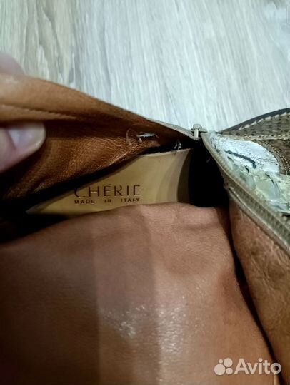 Сапоги кожаные демисезонные