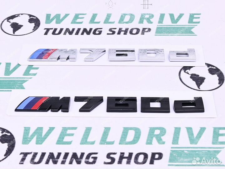 Шильд BMW M760d черный серебристый
