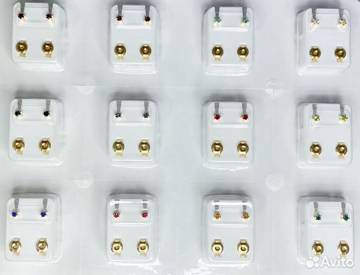 Серьги для прокола ушей QPP Малайзия оригинал