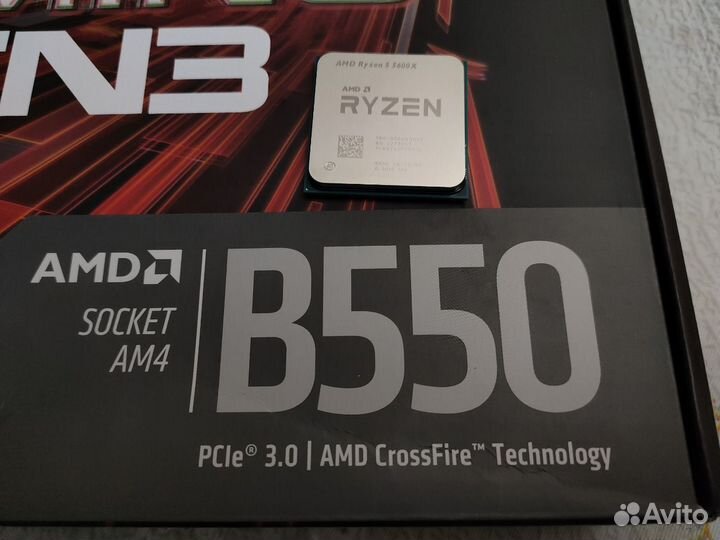 Игровой комплект b550+5600x новый