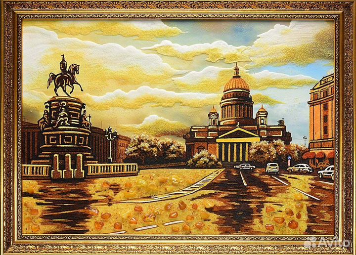 Картина из янтаря - Санкт-Петербург. Исаакиевская