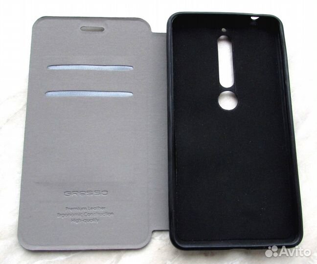 Чехол-книжка новый для смартфона Nokia 6