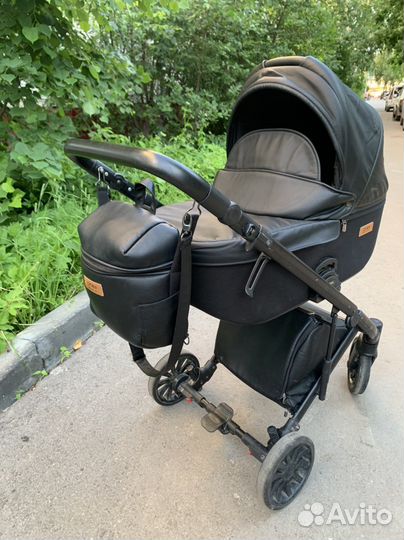 Коляска anex cross 3 в 1 кожа