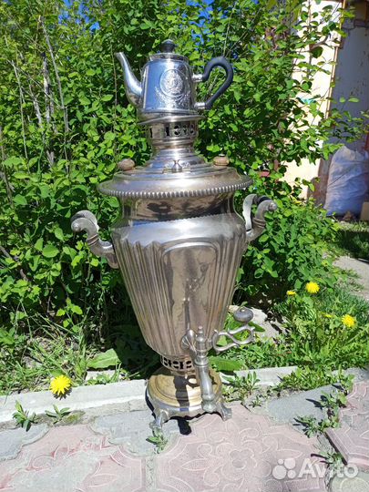 Старинный угольный самовар рюмка