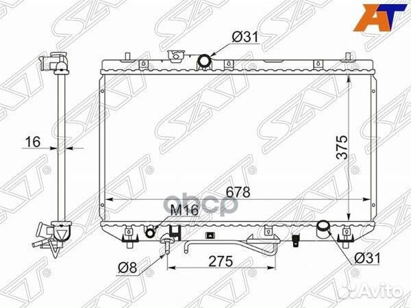 Радиатор Toyota Camry 94-98 / Vista 94-98 TY000