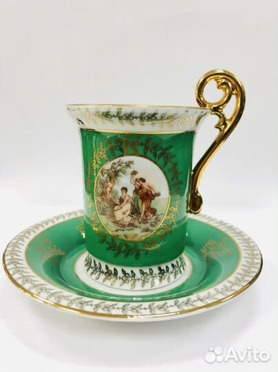 Винтаж Чайная пара Германия золото