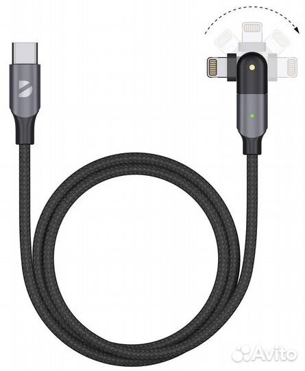 Кабель Deppa Cable Angle USB-С - Lightning, 2.4A