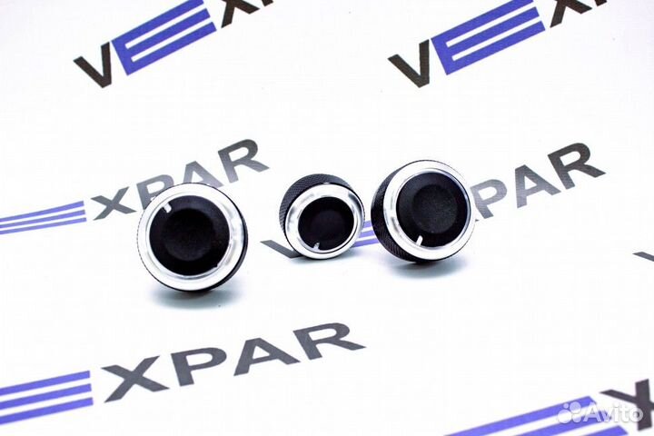 Ручки кондиционера крутилки отопителя (Чёрные-Хром