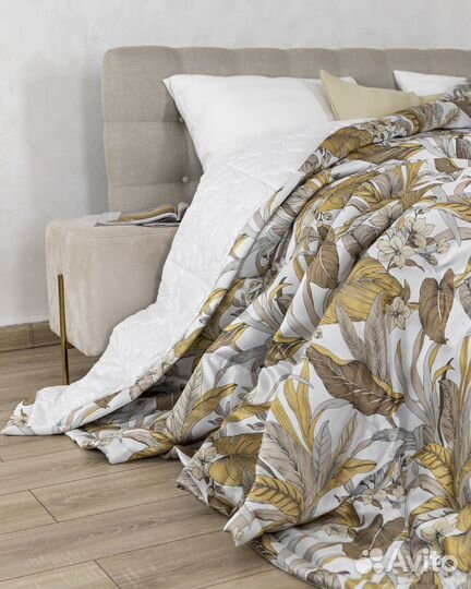 Покрывало Доминик янтарный новое плед на кровать