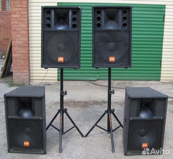 Колонки EVM 2800W 4шт QS153 Pro Квадро Штативы 2шт