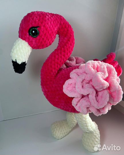 Фламинго вязаный