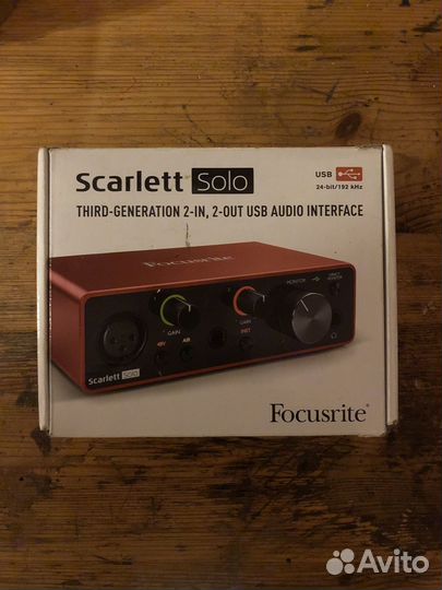 Звуковая карта focusrite scarlett solo 3rd gen