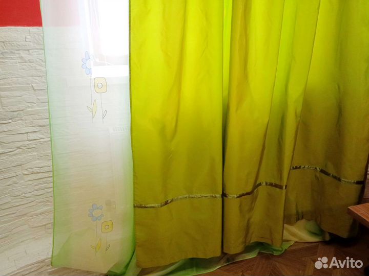 Шторы тюль зелёные бу